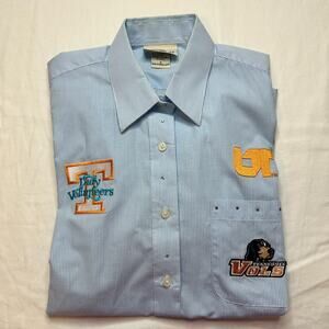 Vtg‎ Las Olas Shirt Womens Small Tennessee Lady Vols Blue White Striped Preppy